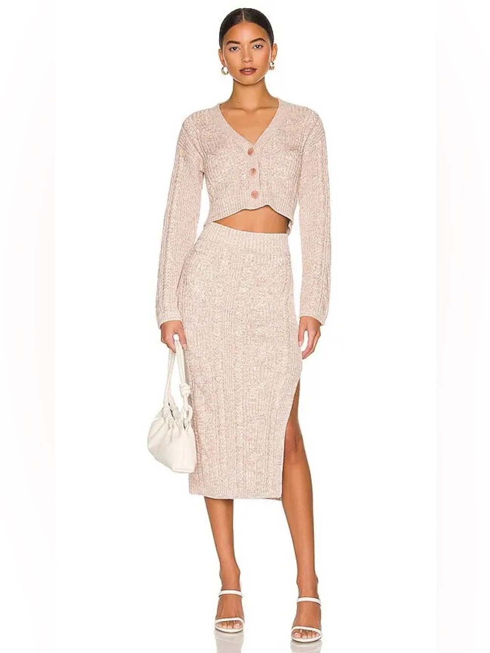 SIMKHAI Natalia Cardi Midi Dress in Ivory Dusk